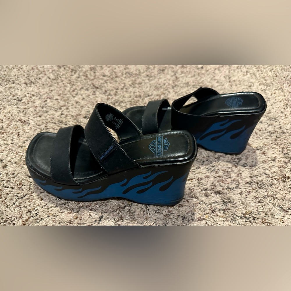 Harley-Davidson Women's Shoes Vtg Rare Harley Davidson Flame